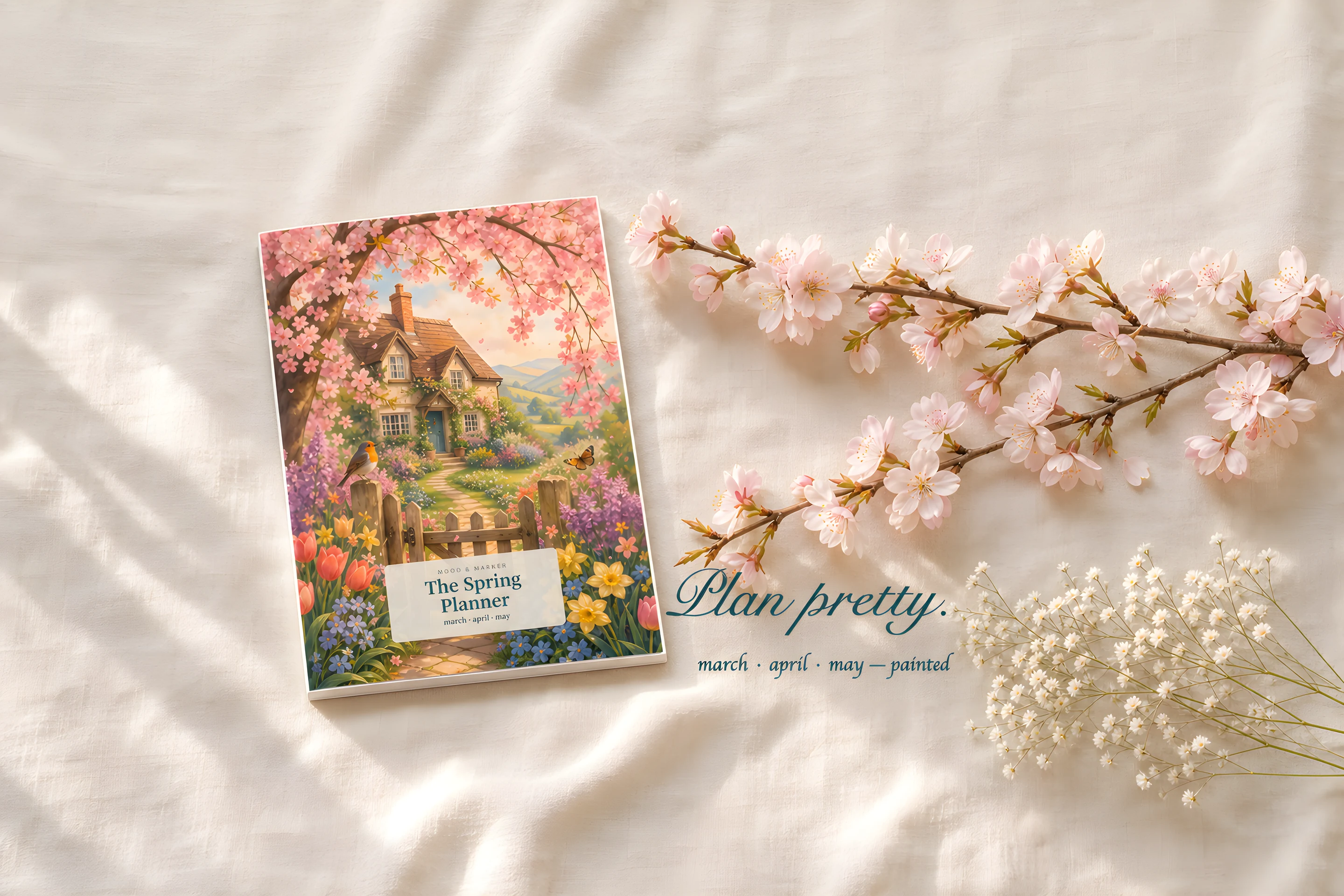 Plan pretty — The Spring Planner among cherry blossoms