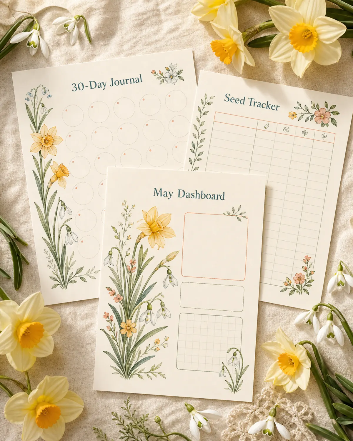 Spring printable bundle cover